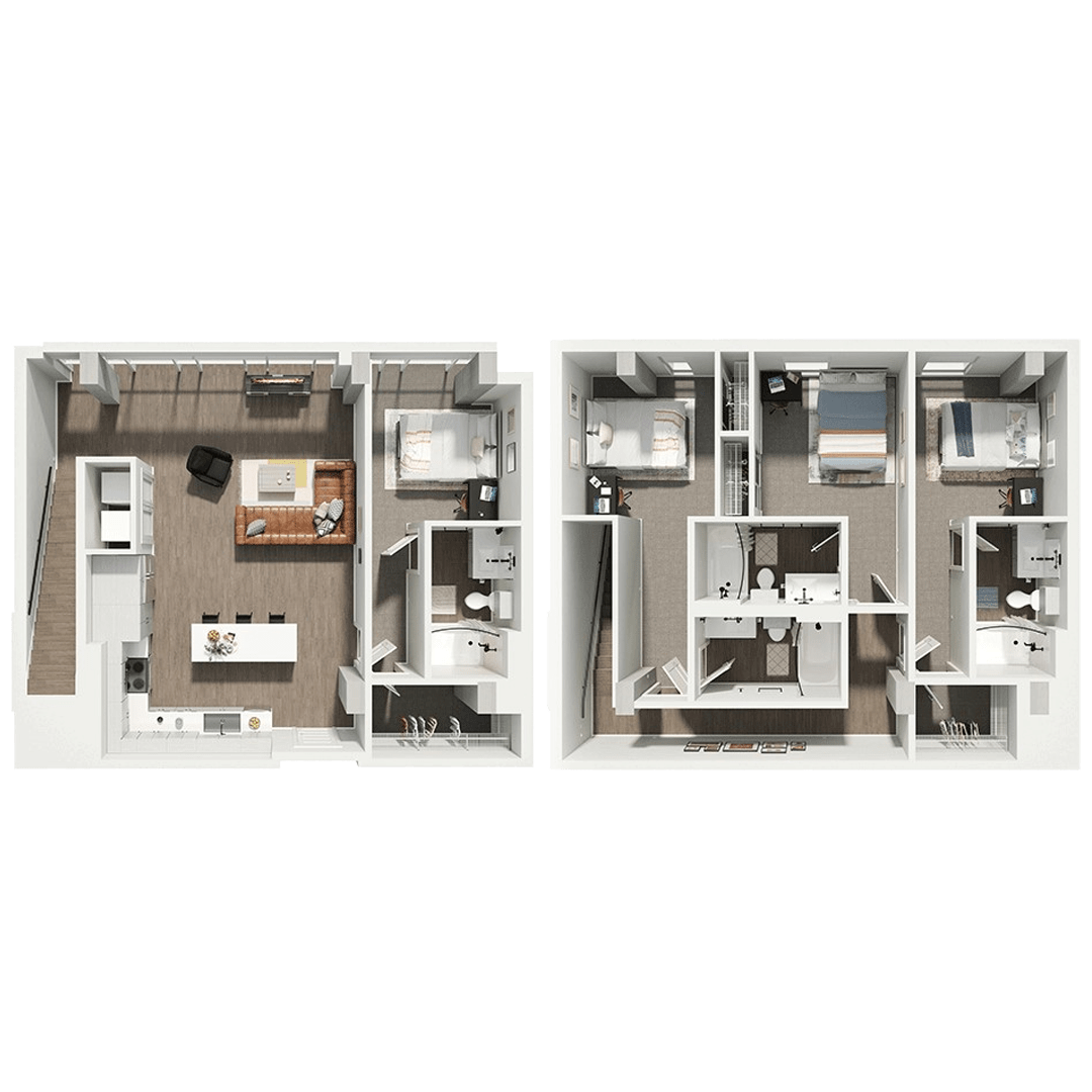 4BR/4BA - D3 Townhome – ID:1112994 Floorplan Image