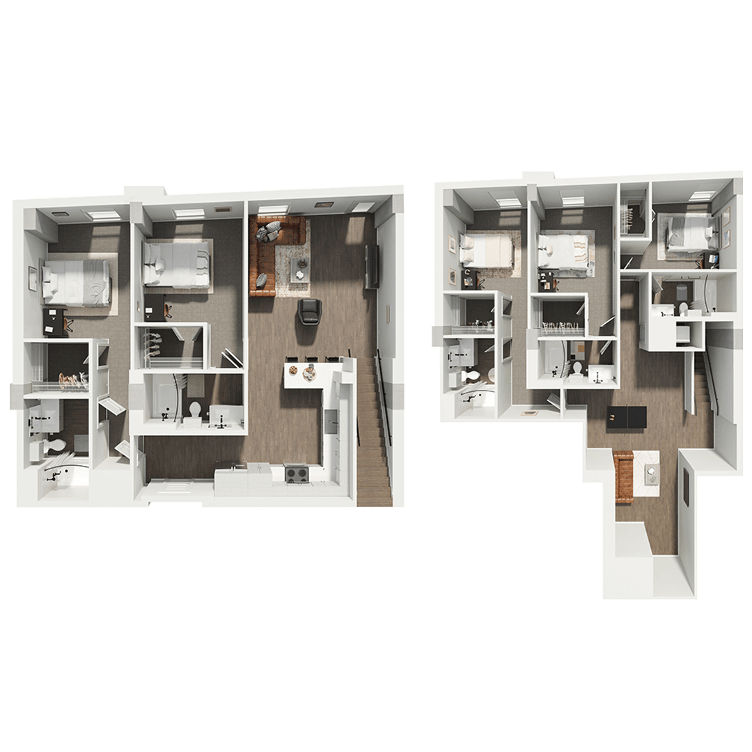 5BR/5BA - E3 Townhome – ID:1112991 Floorplan Image